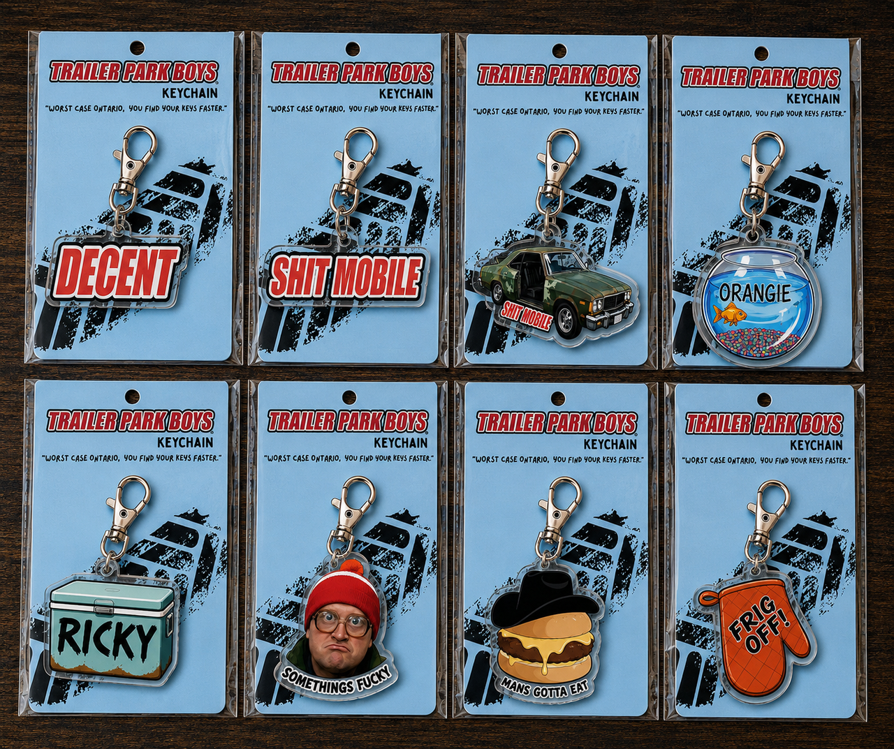 Officially Licensed Trailer Park Boys™ Keychains