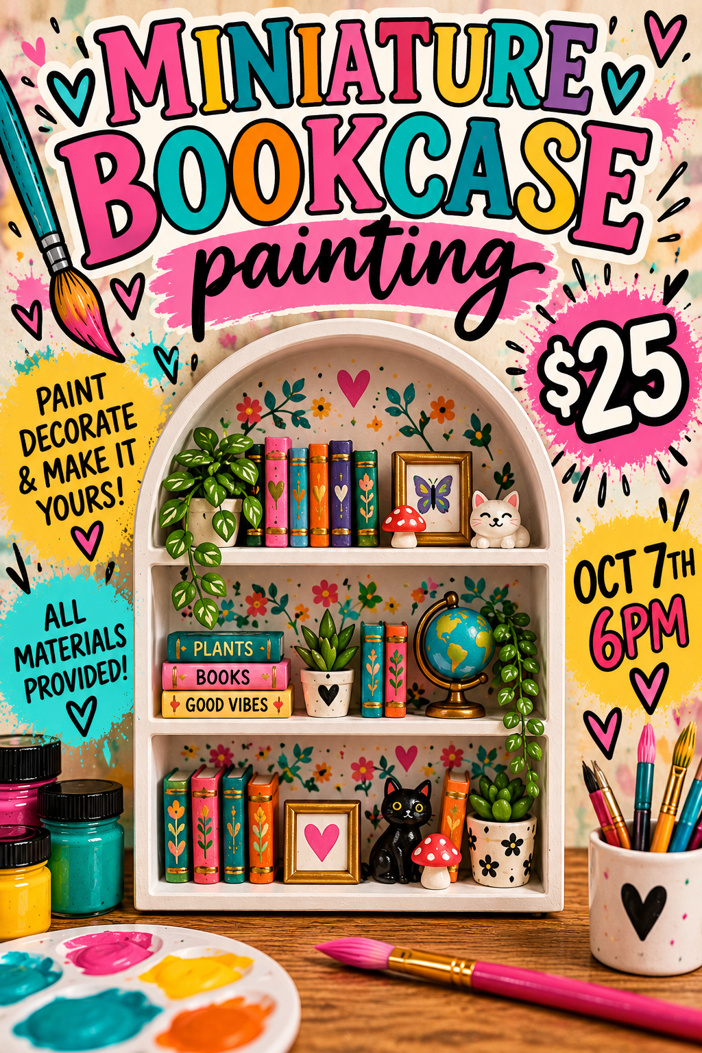 MINI BOOKCASE PAINT NIGHT