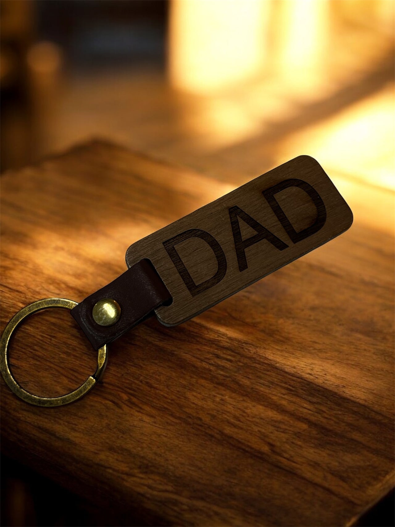 Personalized Wood Keychain