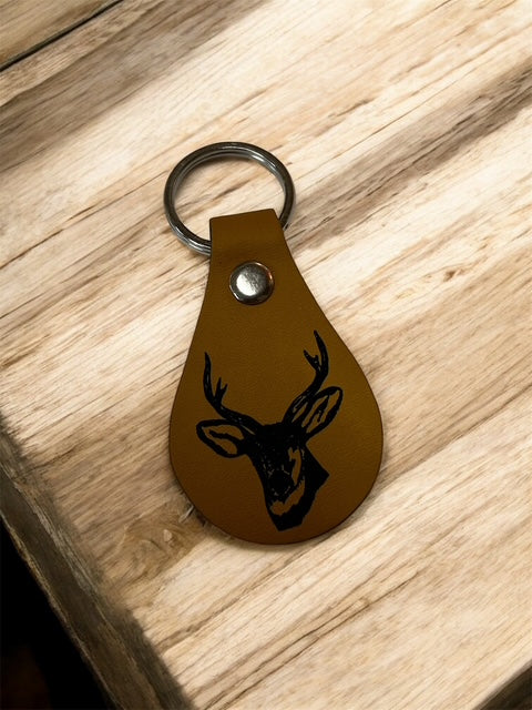 Personalized Leather Keychains (5 Colors)